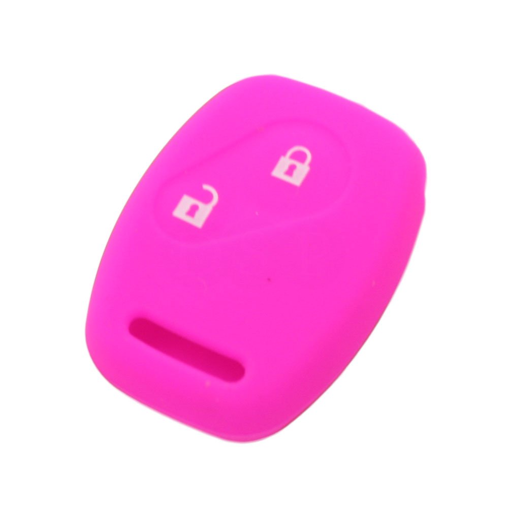 BROVACS Silicone Cover Protector Case Holder Skin Jacket Compatible with HONDA 2 Button Remote Key Fob CV9200 Rose