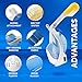 Snorkel Mask Full Face Premium Quality with Bag 180° Panoramic View Anti Fog Anti Leak Best for Adult Youth Diving Mask Go Pro Mount Full-face Easybreath Snorkel Set Snorkeling Gear