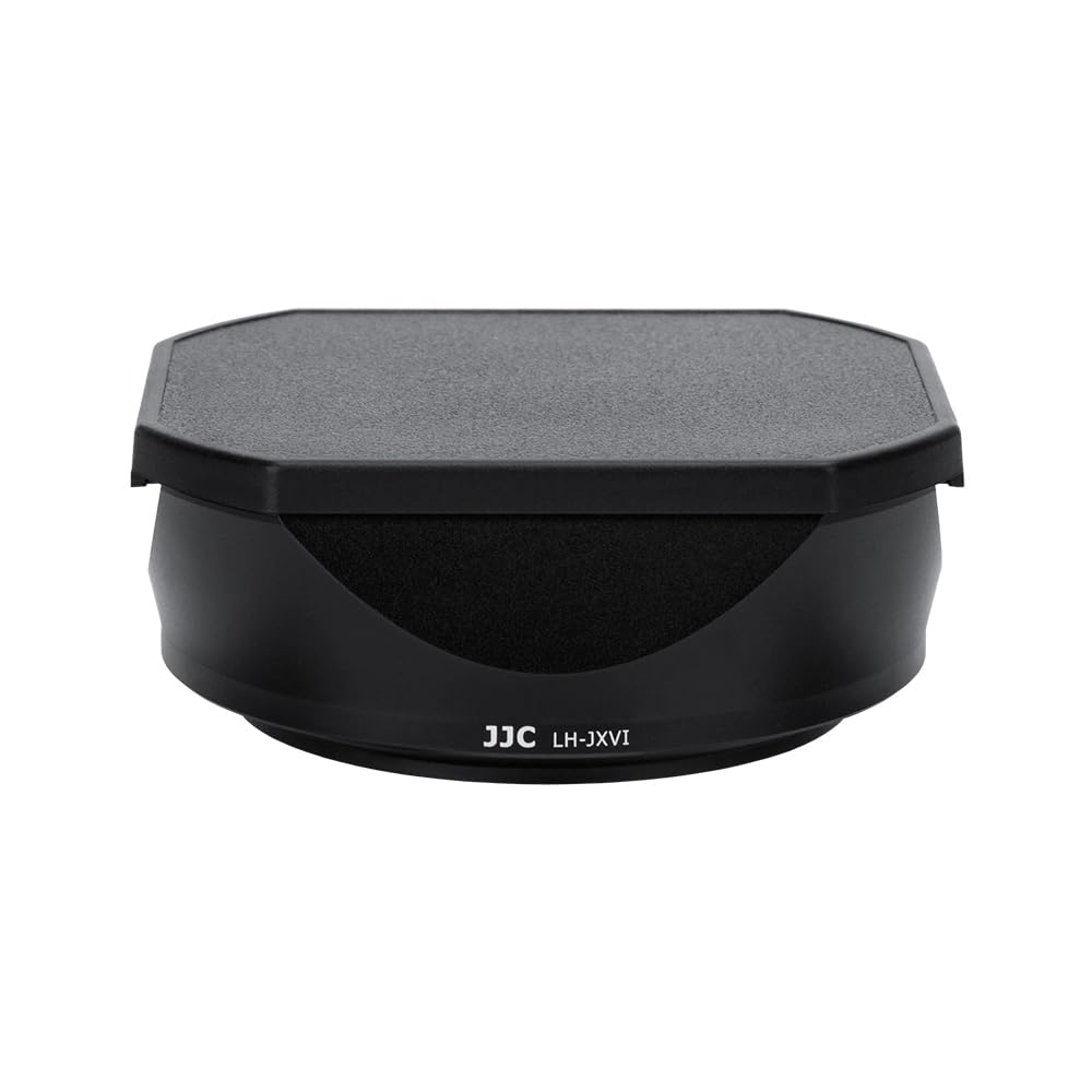 JJC Aluminum Lens Hood with Cap for Fujifilm Fuji X100VI X100V X100F Cameras, Replaces Fujifilm LH-X100 lens hood - compatible with 49mm filters - Black