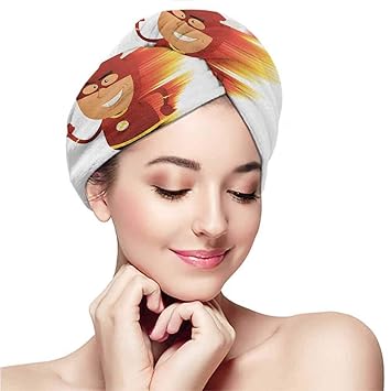 Amazon Com Patterned Dry Hair Cap Superhero Lightning Bolt Man