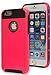 iPhone 6 Case, Bastex Heavy Duty Protective Case - Black Soft Silicone Cover with Hot Pink Design Hard Case for Apple iPhone 6, 4.7"