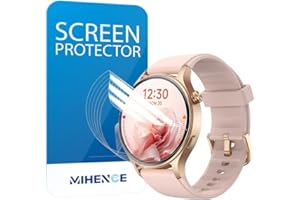 MIHENCE Screen Protector for AR-01 / GTX18 Smart Watch, TPU HD Protective Film Compatible for Fitpolo 1.3" Smartwatch/Compatible for aeac 1.32'' Smart Watch (6 PCS)