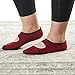 Nufoot Women's Mary Jane Slipper Crimson Large