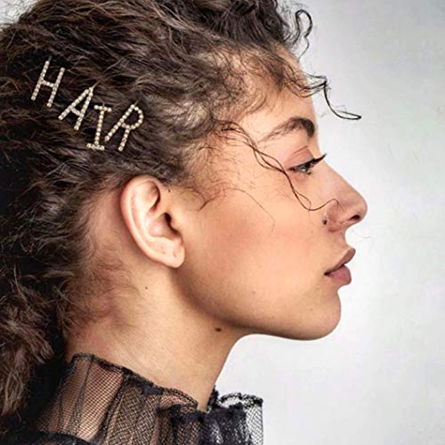 image for Messen 26 Pieces DIY English Letters Hair Pin Crystal Name Clips Word 