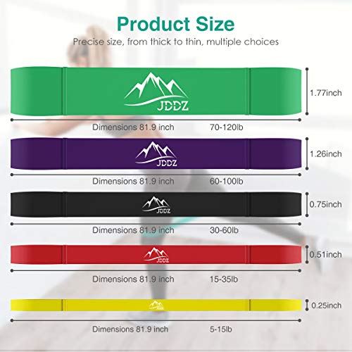 JDDZ SPORTS Pull up Resistance and Assist Bands, Workout Bands