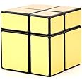 SUN-WAY 2x2 Mirror Cube 2x2x2 Small Mirror Speed Cube Magic Cube Gold Mirror Blocks Unequal Shape Puzzles Toys