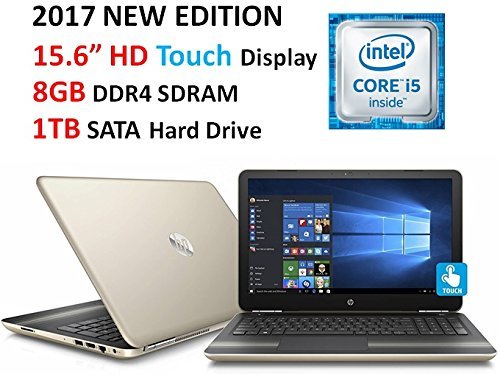 HP Pavilion High Performance 15.6" Touchscreen Laptop, Intel Core i5-6200U, 8GB DDR4 RAM, 1TB HDD, DVD, Bluetooth, HDMI, 802.11AC Wi-Fi, HD Webcam, Windows 10-Gold