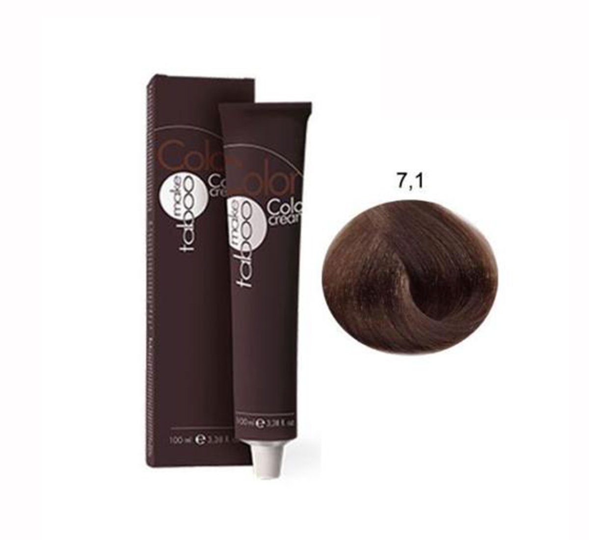 Taboo Color Cream Permanent Hair Dye 7 1 Ash Blonde 100 Ml Amazon