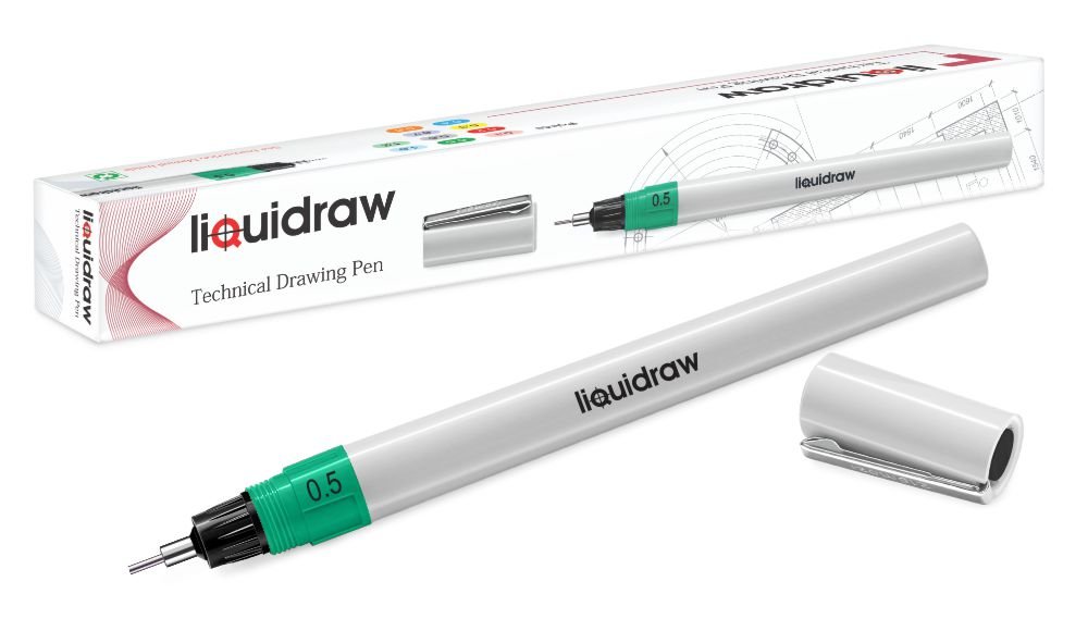 Liquidraw Technical Drawing Pens For Artists 0.5mm, Refillable