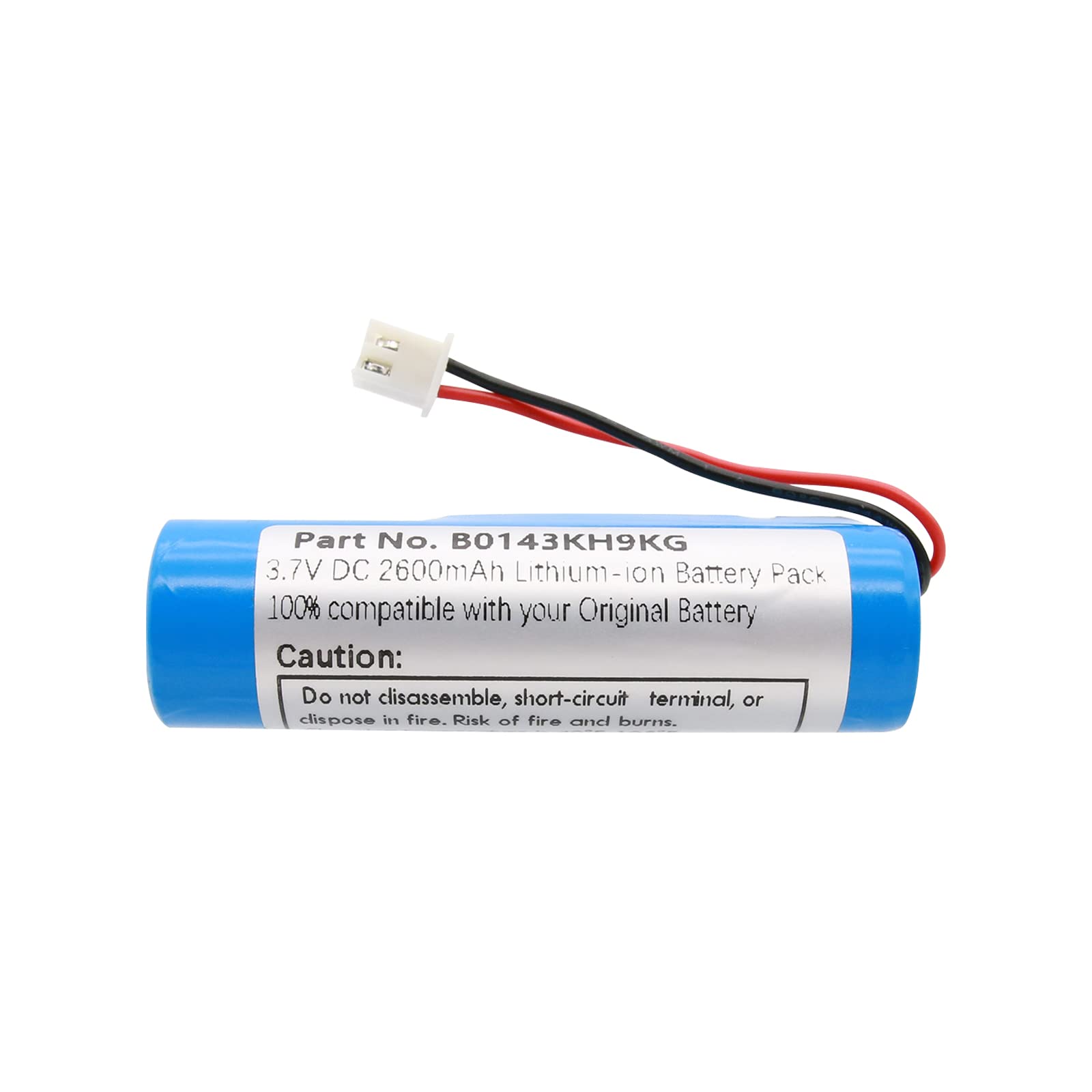 Qimoo Voice Amplifier Replacement Battery B0143KH9KG 3.7V 2600mAh Rechargeable Lithium-ion Battery, with XH2.54mm Connector