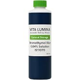 Vita Lumina 0.04% Aqueous Bromothymol Blue Indicator Solution 500 mL | High-Purity Laboratory Grade pH Indicator (Bromthymol/Brothymol Blue) for Science Experiments and Research