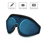 3D Sleep Mask - Lightweight & Comfortable Eye Mask - Blindfold Eye Shield with Ear Plugs,Travel Pouch - For Men Women Kids Who are on Airplane, Office and Bed - A Perfect Gift For Eyes(Blue)
