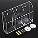 Hipiwe Wall Mount Remote Control Holder Clear Acrylic Media Organizer Storage Box Coffee Table and Nightstand Convenient Remote Control Caddy (Three Compartments)