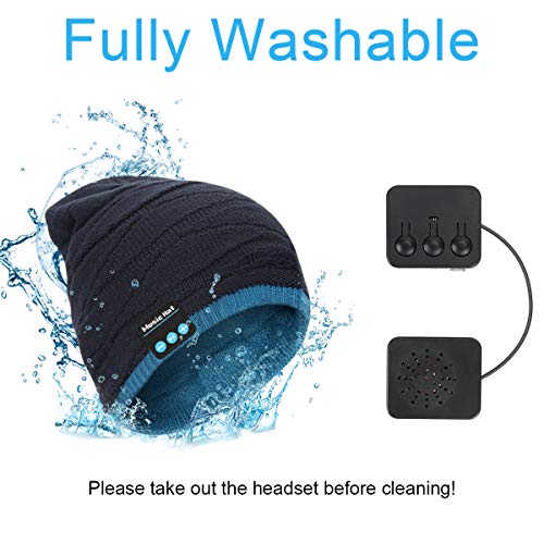 FY Cappello Bluetooth V5.0 Berretto Musicale e Scaldacollo per Uomo e Donna Lavorato a Maglia Beanie con Altoparlanti Stereo e Cuffie Wireless Inverno Caldo Cappello per Sport e Natale Regalo
