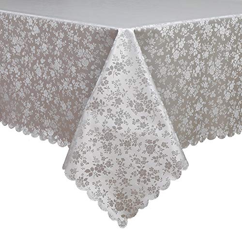HENLY Waterproof Vinyl Tablecloth,OilProof SpillProof Wipeable PVC
