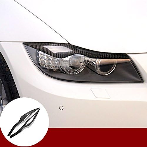 CROTRIM Carbon Fiber Headlight Eye Lid Eyebrow Cover for BMW 3 Series E90 2005-2012