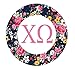 Chi Omega Circle Floral Monogram Sticker 3 Inch Tall Sorority Decal Greek for Window Laptop Computer Car chi o