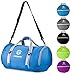 2017-Updated Version Foldable Sports Duffel Gym Bag for Women Men with Shoe Compartment, Lightweight Water Resistant Compact
