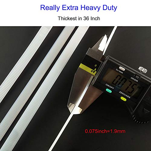 HS Extra Long Heavy Duty Zip Tie Straps (50 Pack) Thick 0.35 Inch