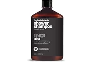 The Goodfellas' smile, SAVAGE (CITRUS & BERGAMOT), Luxury 3 in 1 Body Wash and Hair Shampoo for Men, 17 Fluid Oz. - MADE IN ITALY