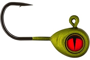 Northland Tackle Tungsten Crappie King Fly Fishing Hair Jig for Crappie, Bluegill, & Other Panfish, Assorted Hook Sizes & Lure Colors, 2 Jigs Per Pack