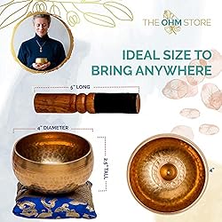 Tibetan Singing Bowl Set by The Ohm Store with