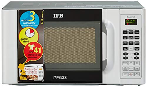 IFB 17 L Grill Microwave Oven (17PG3S, Metallic Silver, With Starter Kit)