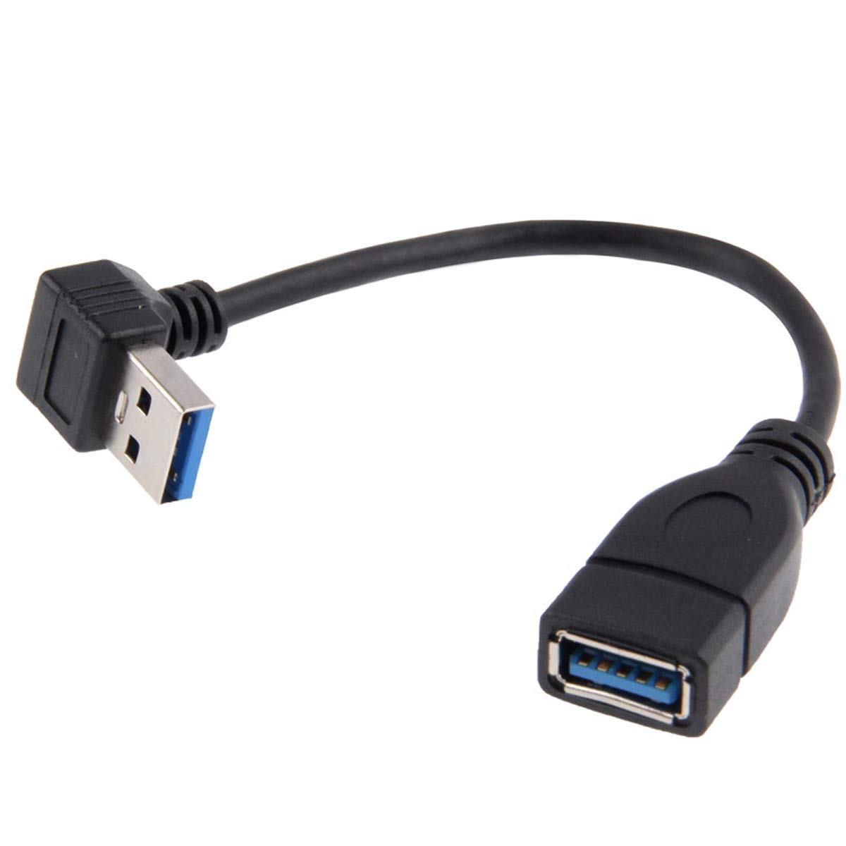 cablecc USB 3.0 Type-A Male to USB 3.0 Type-A Female Extension Cable Down Angled