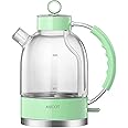 ASCOT Electric Kettle, Glass Electric Tea Kettle Gifts for Men/Women/Family 1.5L 1500W Borosilicate Glass Tea Heater, with Auto Shut-Off and Boil-Dry Protection (Green)