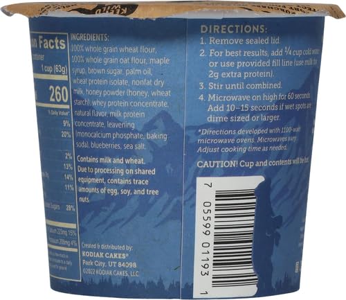 KODIAK CAKES UNLEASHED FLAPJACK ON THE GO BAKING MIX, BLUEBERRY AND MAPLE, 2.18 OUNCE