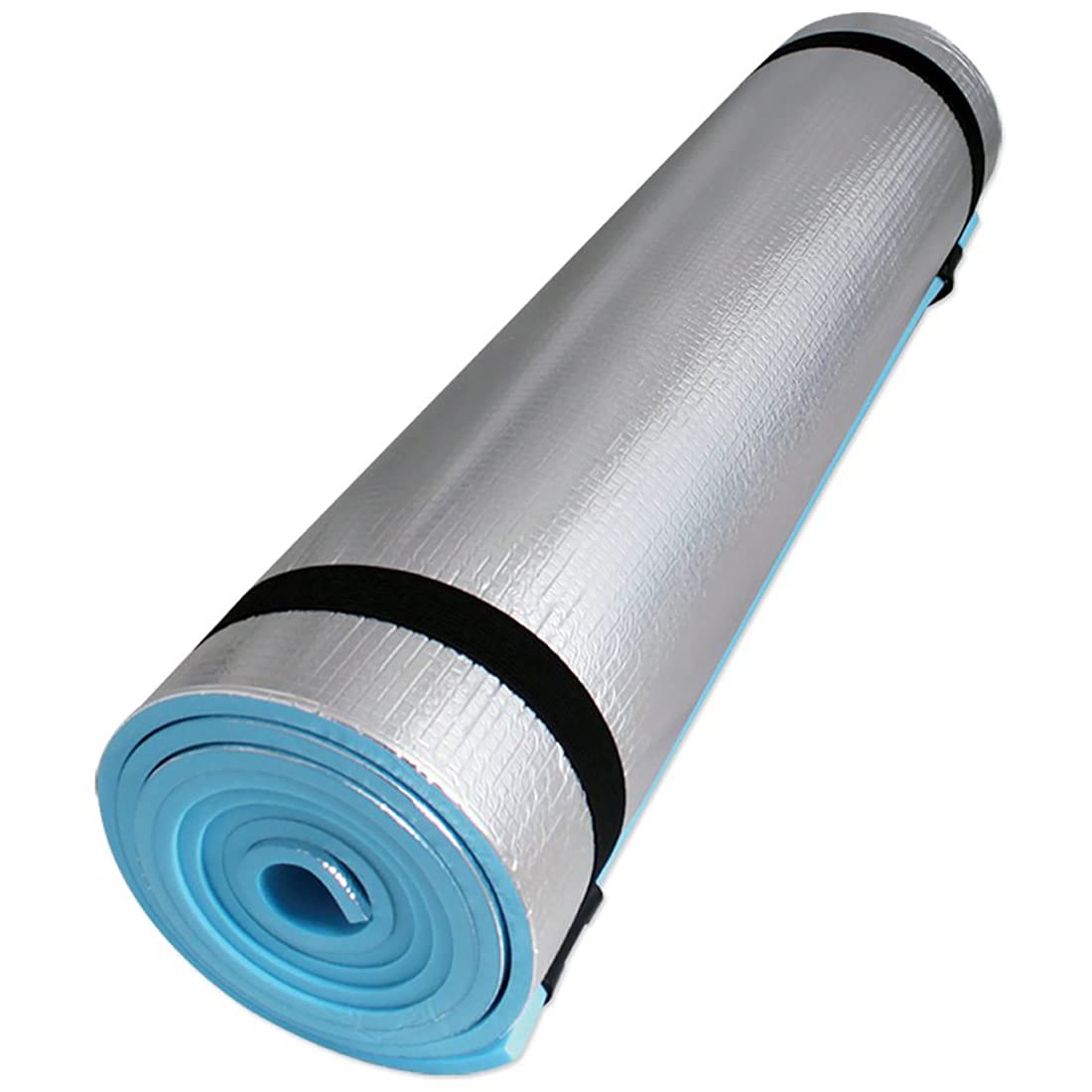 GLOW Adventure Camping Foam Mat – Single Insulated Lightweight Mattress for Hiking Beach Festival Outdoor Activity – Durable Comfortable Waterproof Easy Roll with Straps Cold & Damp Ground Protection