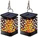 TomCare Solar Lights Solar Lanterns Dancing Flame Outdoor Hanging Lanterns Lights Decoration Lighting Solar Powered Waterproof Umbrella Lanterns Night Light Auto Sensor for Garden Patio Yard (2)