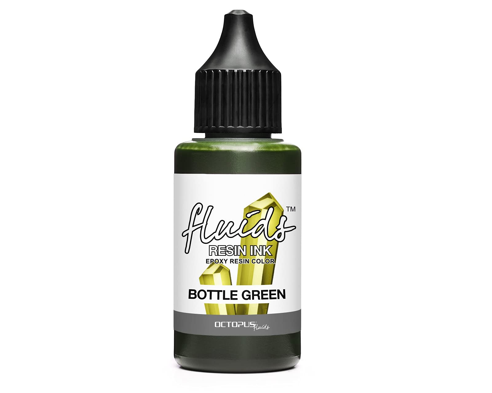 Octopus Fluids Resin Ink Bottle Green, Alcohol Ink for Epoxy Resin and UV Resin, epoxy Resin Colour Translucent for Resin Art, Resin dye Liquid, 30 ml, Green