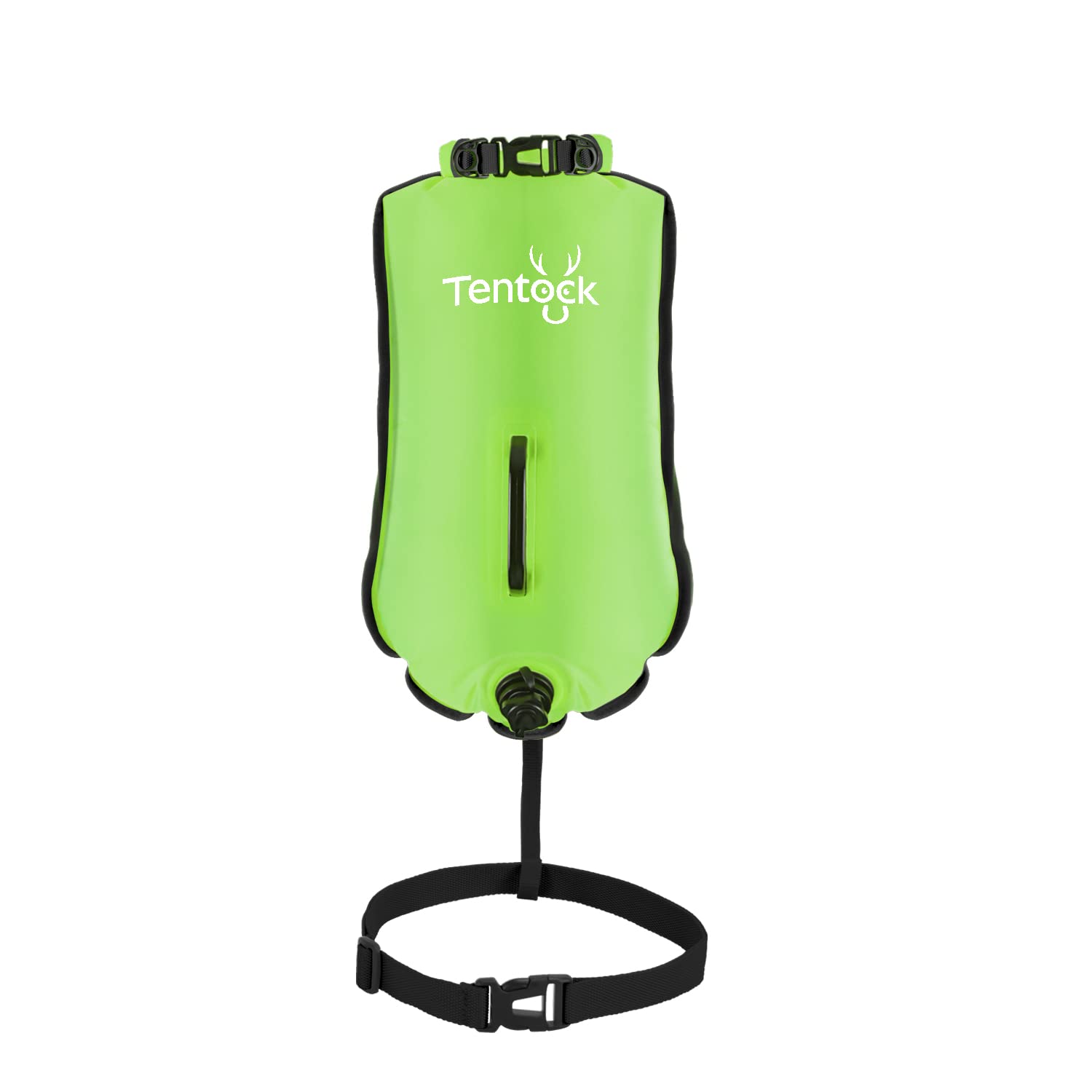 Photo 1 of Tentock Swim Buoy Swimming Tow Float Dry Bag 28L with Adjustable Belt High Visibility for Open Water Swimmers, Triathletes (Green)