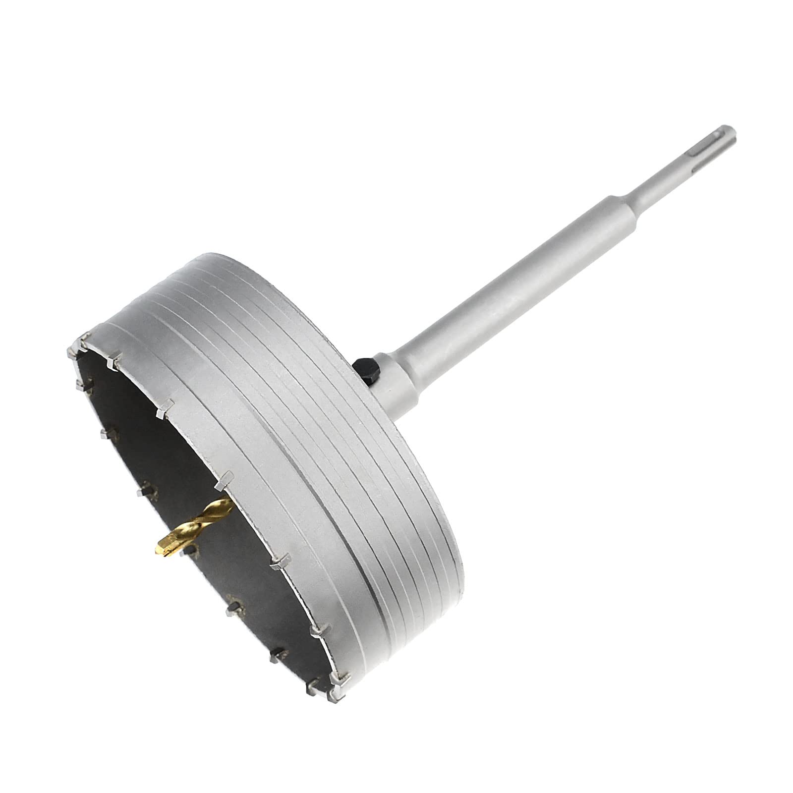 Concrete Hole Saw Wall Drill Bit - SDS Plus - Ø130mm Core bit for Hammer Drill Hole Cutter for Concrete, Masonry, Cement, Silicate Brick (130mm+220mm SDS Plus Adapter)