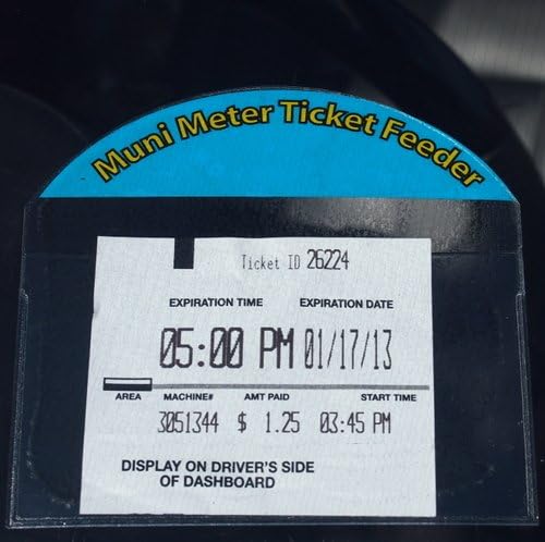 Muni Meter Ticket Feeder - Parking Receipt Holder for your Windshield