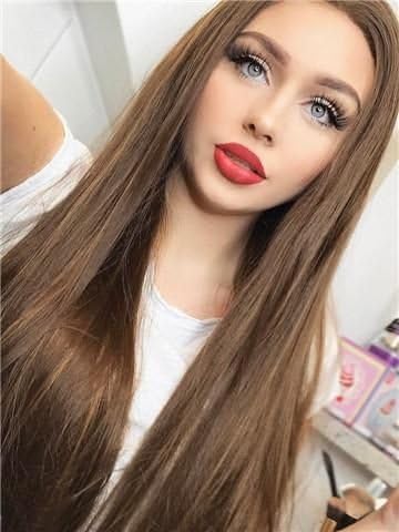 EEWIGS Lace Front Wig Synthetic Lace Front Wigs Brown Ombre Wig Brown Blonde Mixed Color Synthetic Hair Wig Long Straight for Women Heat Resistant Hair Fiber 26 Inch