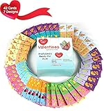 MOMONI Premium 42 Piece Valentines day cootie catcher cards game with envelopes- Perfect for kids valentine day cards, school classroom games, classroom exchange party favor, valentines goody bag treat fillers