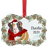 Calico Guinea Pig Christmas Ornament 2024