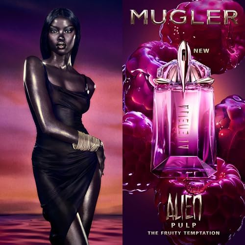 Alien Pulp Eau de Parfum, Perfume para Mulheres, Fragrância Floral Frutada, Aroma Supra Delicioso, Jasmim Cremoso e Almíscares Aveludados em Garrafa Icónica Reutilizável, 60 ml