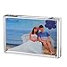 Yakri Clear Acrylic Photo Frame,Magnetic Perspex Picture Holders Table Standing Double Side Displays (2.5x3.5)