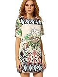 ROMWE Women's Floral Casual Mini Dress Multicoloured S
