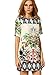 Romwe Women's Floral Casual Mini Dress Multicoloured M