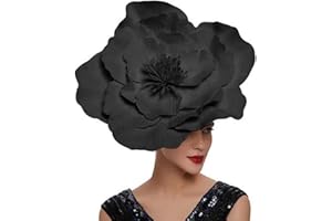 YURAOER Large Flower Fascinators for Women Tea Party Fancy Flower Hats Headwears for Girls Women Statement Accessories