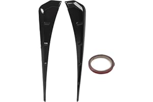 Fydun Side Vent Trim 2pcs Universal Car Side Wing Air Outlet Cover Trim Black Exterior Accessories for Car