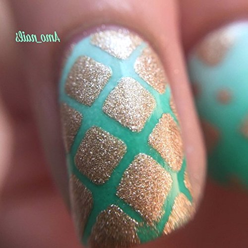 Original Fishnet Stencil Nail Vinyls By Twinkled T - 1 Sheet of 16 Stencils