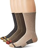 Timberland Men's 4 Pack Outdoor Leisure Crew Assorted Colors, Brown/Gray, Sock Size:10-13/Shoe Size: 6-12