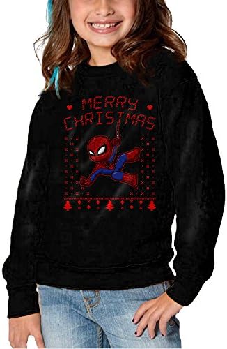 TF HOOD Spiderman Merry Christmas Hoodies For Girls Kids Sweatshirt 3 Toddler