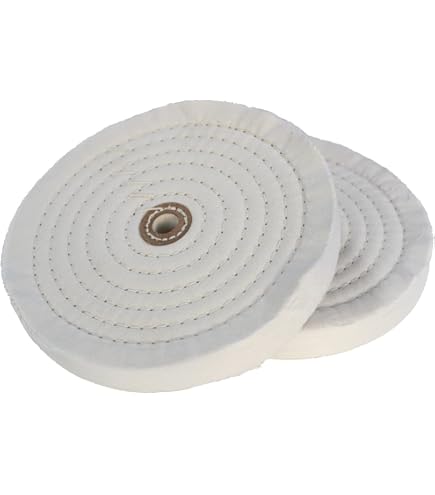 8" Spiral Sewn Buffing Wheel For Metal Polishing - 8-Pad Set By PJ Tool