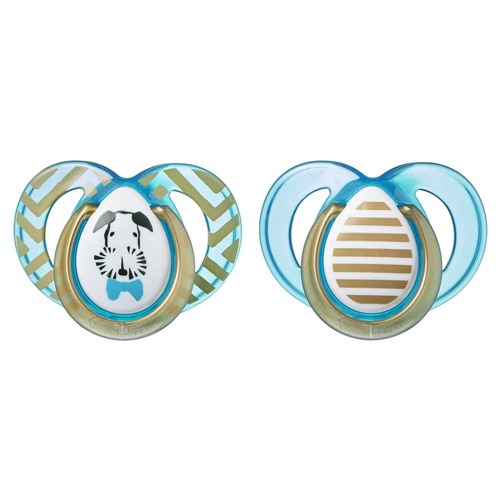 Tommee Tippee 2 Fashion Pacifiers 6-18 Months Boy - 2 Count